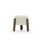 Lou Round Stool in Greywash Ash & Aron Natural