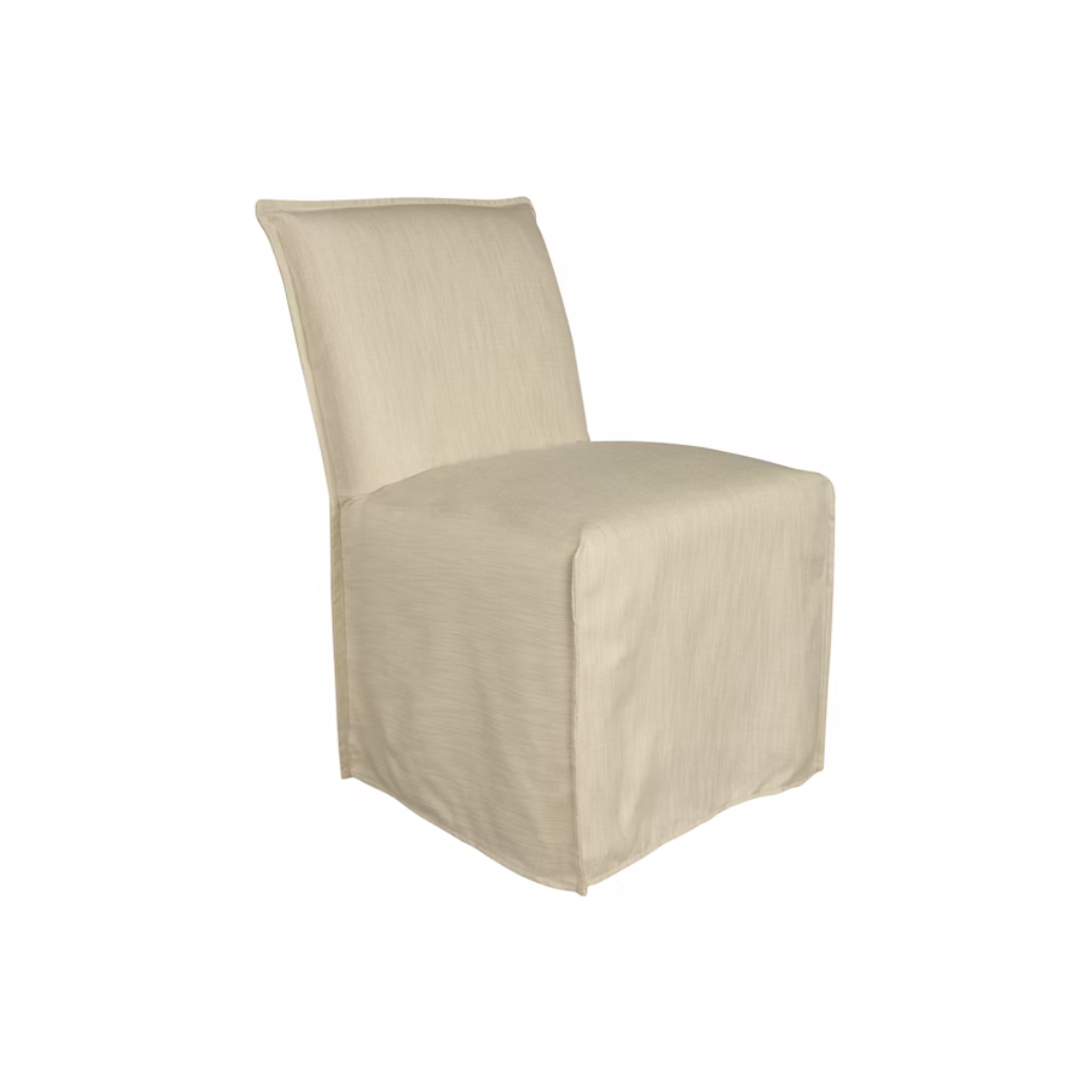 Outdoor Armless Dining Chair in Rough & Rowdy Blanca