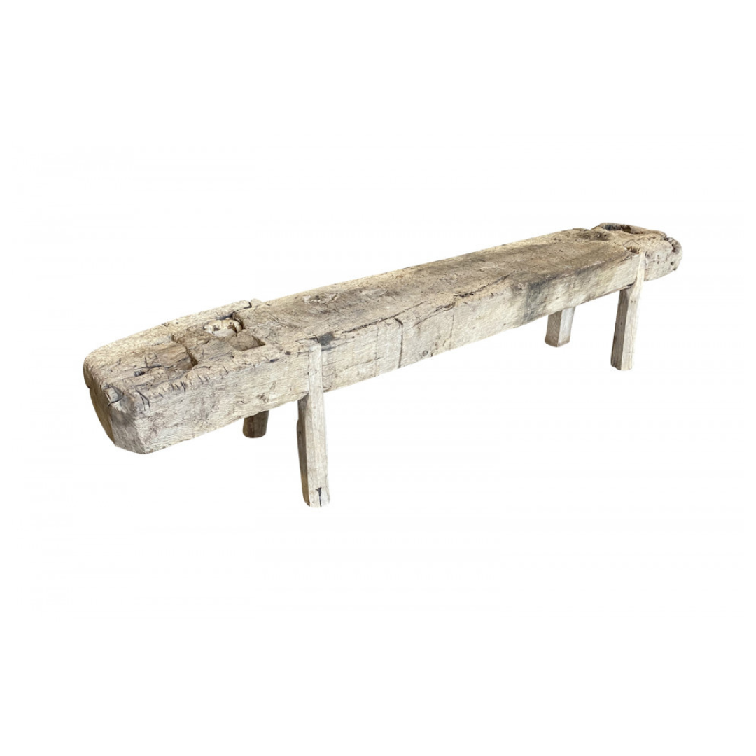 Spanish 18th Century Primitive Bench Circa 1780
