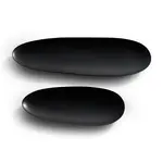 Black Thin Oval Boards Set of 2