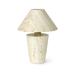 Shea White Travertine Table Lamp