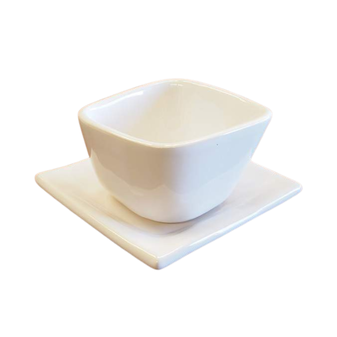 Square B&B Plate in Gloss White
