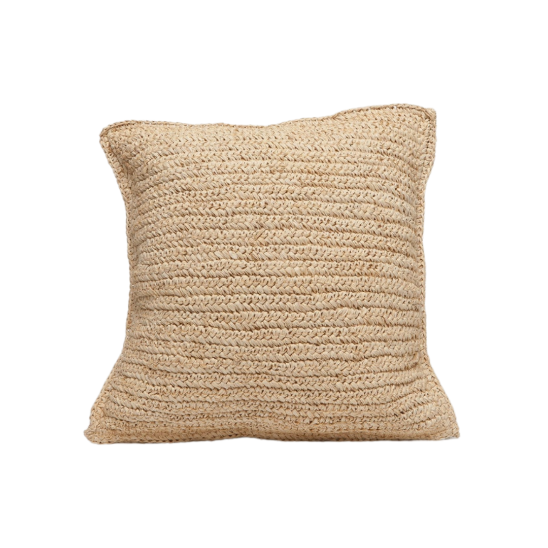 Natural Raffia Pillow - Small