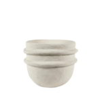 White Earth Paper Mache Flower Pot