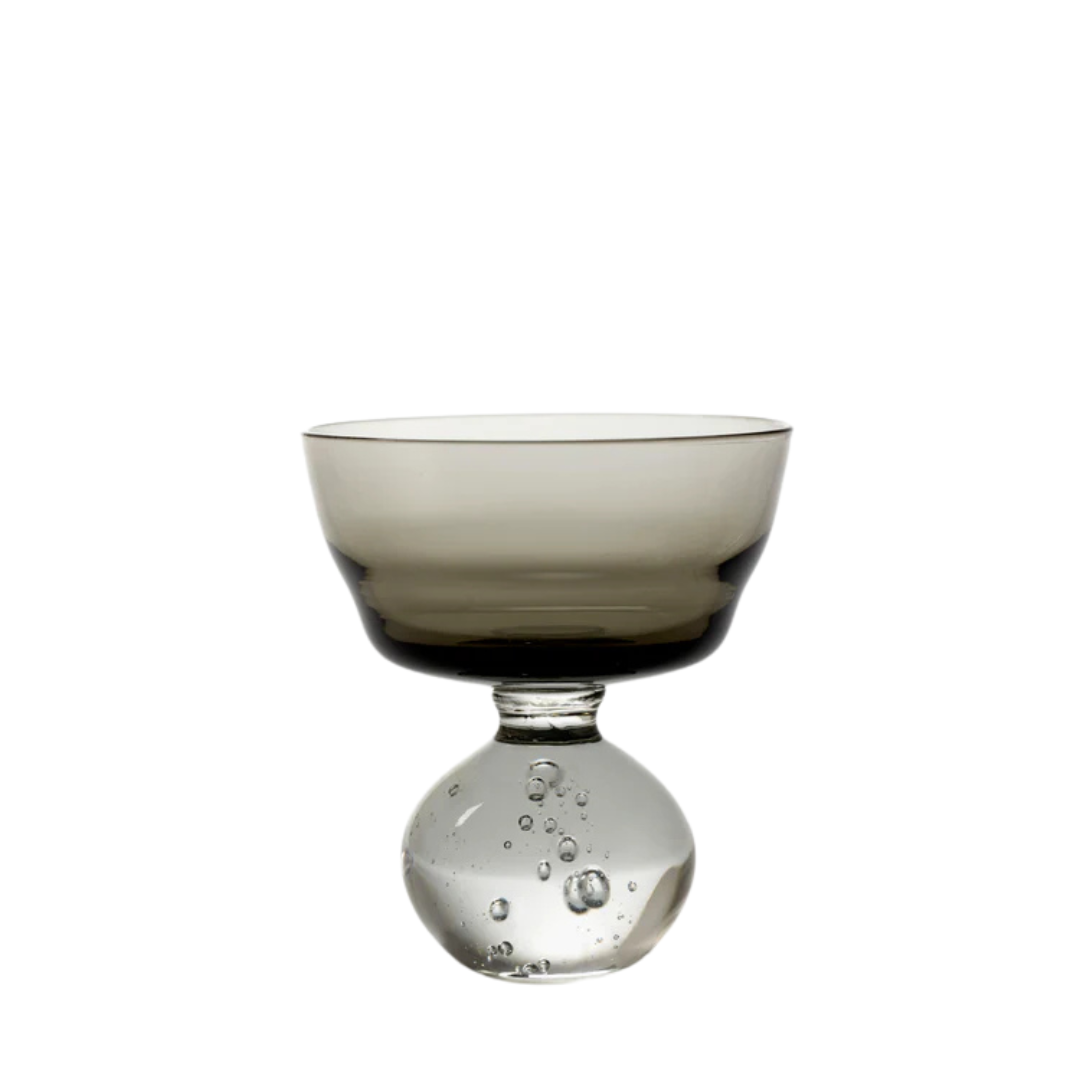 Medium Stem Glass - Smokey Grey