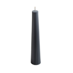 Fluted Pillar Candle - Black