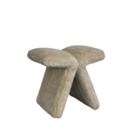 Butterfly Upholstered Stool in Mondo Toast