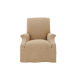 Rafael Swivel Club Chair in Tumbled Linen Mulitaire