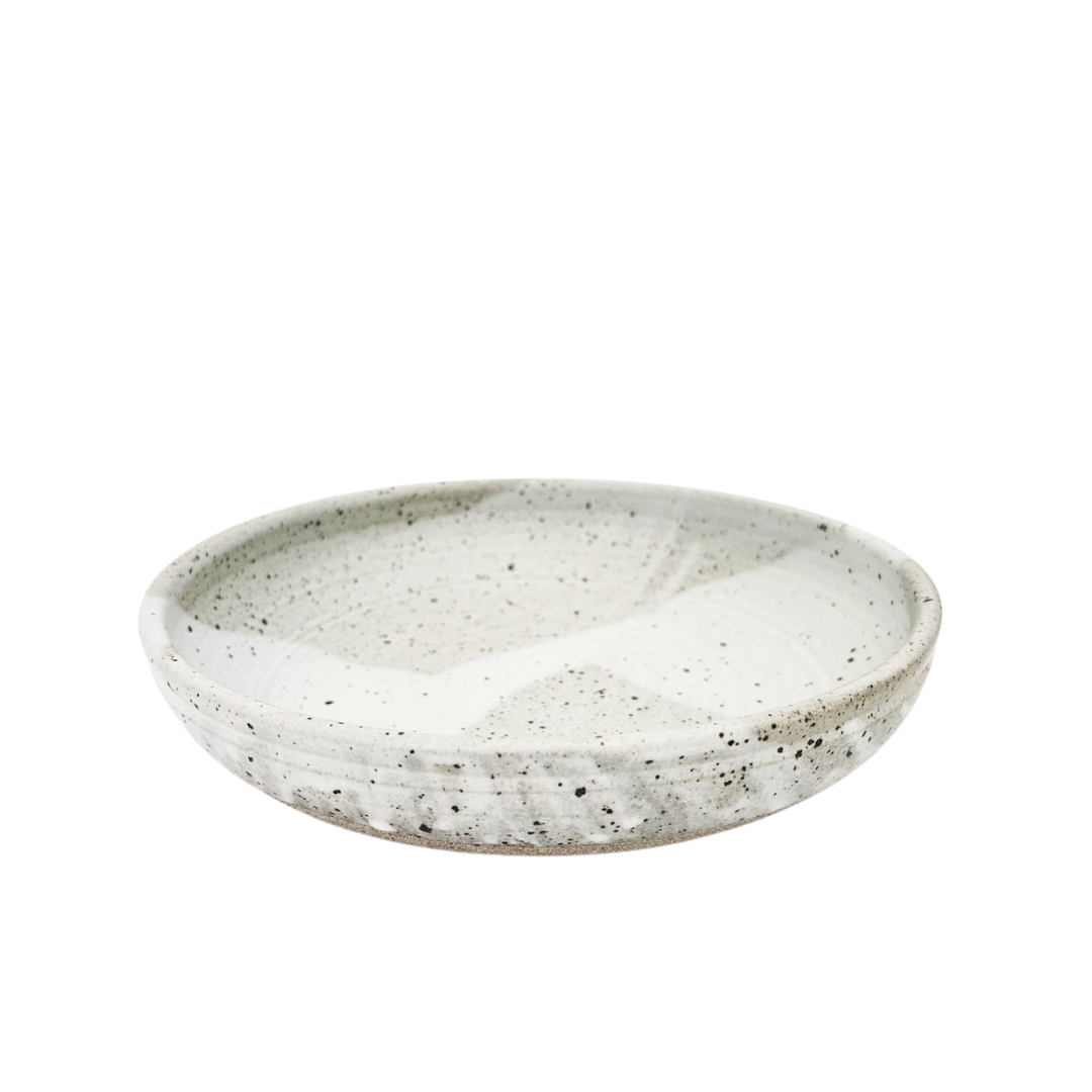 Large Serving Bowl - Matte Speckled Grey