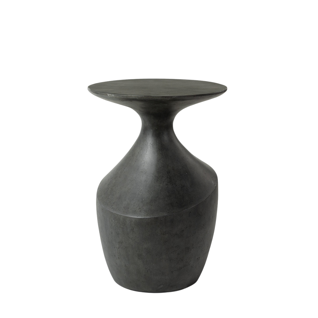 Short Chelsea Outdoor Side Table in Charcoal
