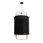Z1 Black Pendant w/White Cotton Cover