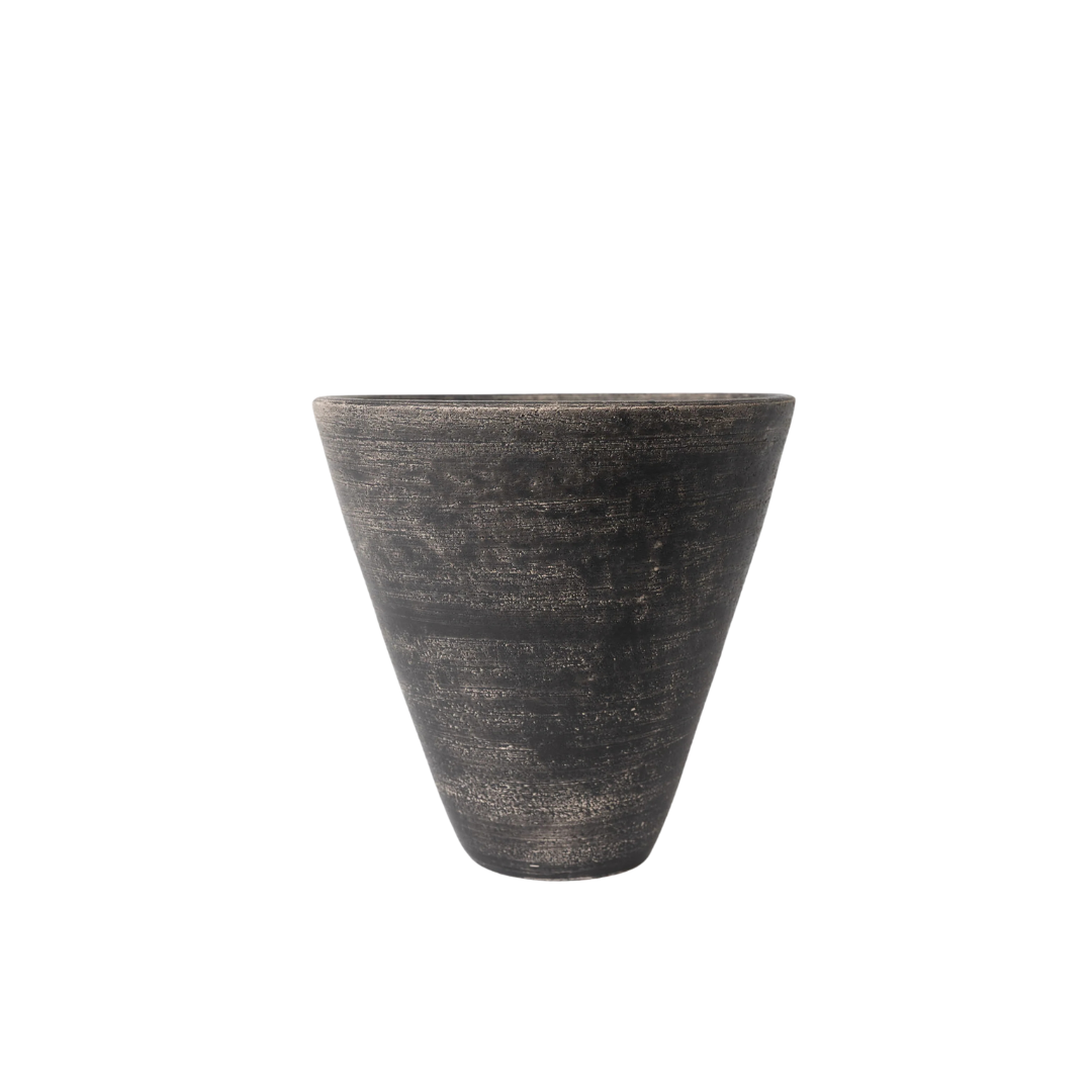 Ceramic Orchid Pot - Black