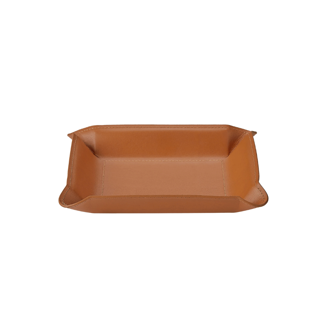 Valet Tray in Natural Vachetta Leather