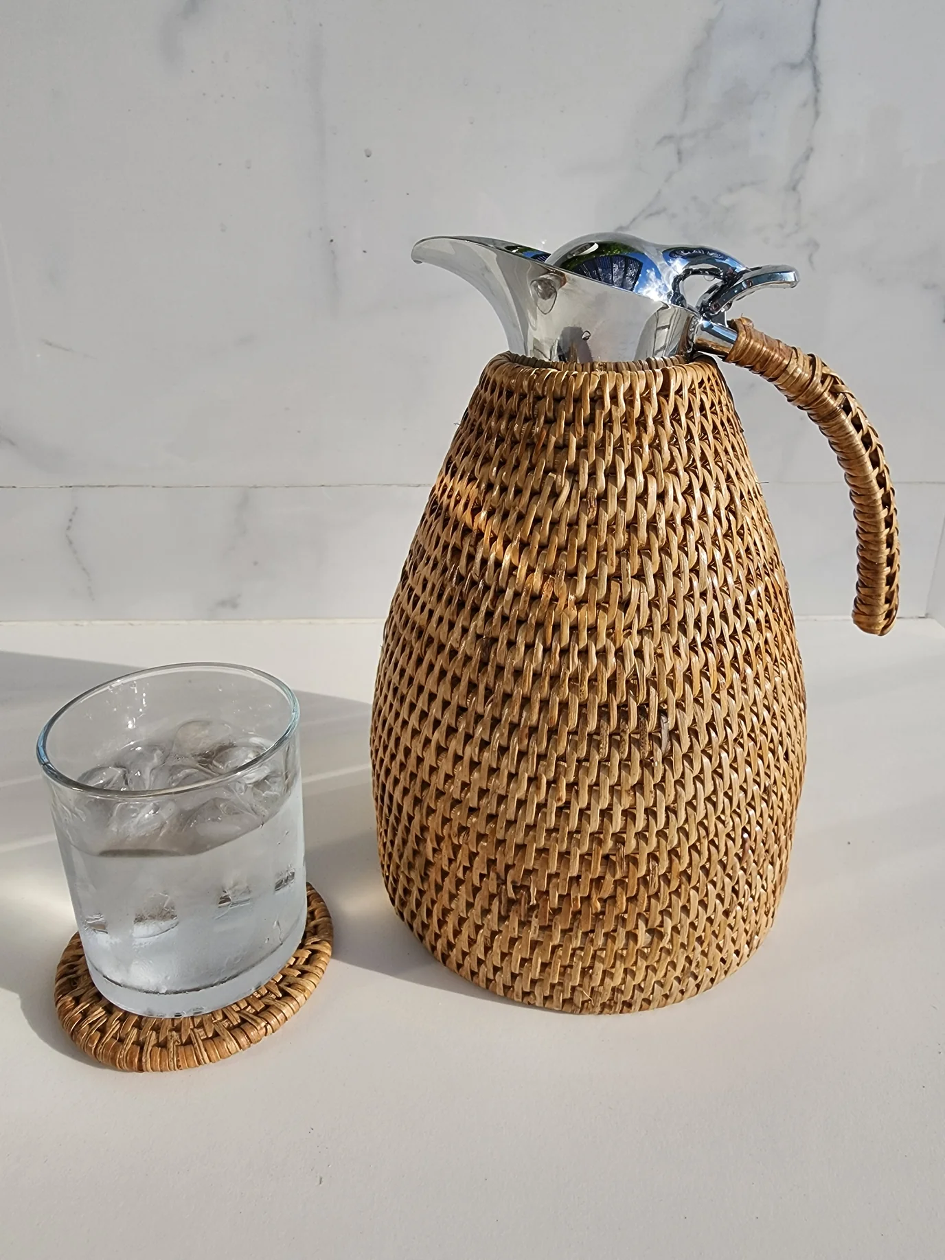 Artifacts Trading Company Rattan Stainless Thermos