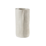 Medium Burlap Cylinder in White