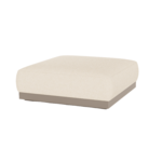 Amalfi Ottoman - Aluminum Taupe, Riviera Sand