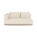 Amalfi 2 Seat 1 Arm Left in Aluminum Taupe & Riviera Sand