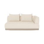 Amalfi 2 Seat 1 Arm Right - Aluminum Taupe, Riviera Sand