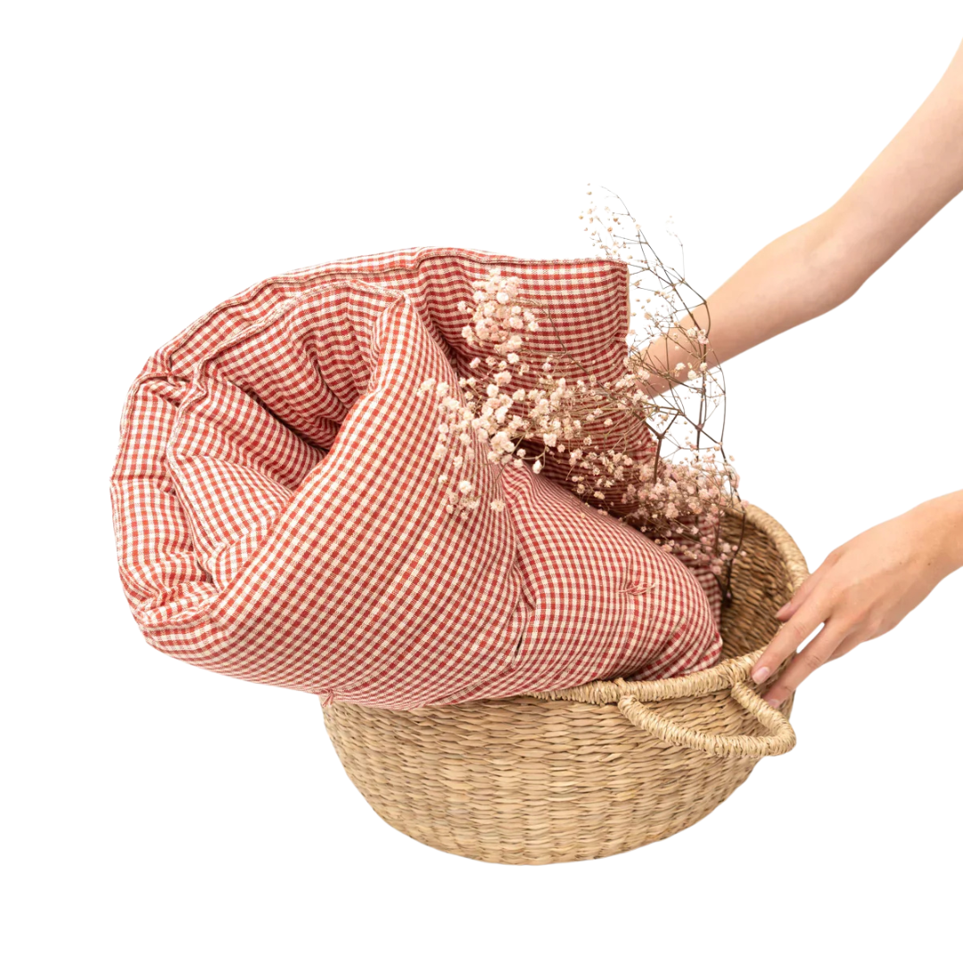 Tensira Mattress Topper - Red Gingham