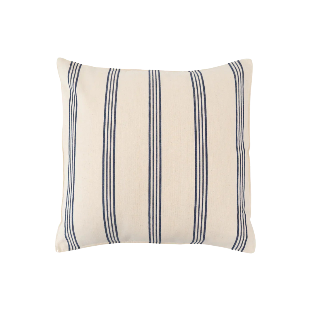 Tensira Cushion Cover - White & Blue Stripe