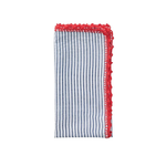 Kim Seybert Navy & Red Seersucker Napkin