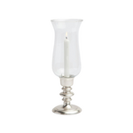 Hurricane Candle Holder in Matte Silver
