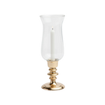 Hurricane Candle Holder in Polished Brass