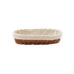 Small Oblong Rattan Tray with Liner