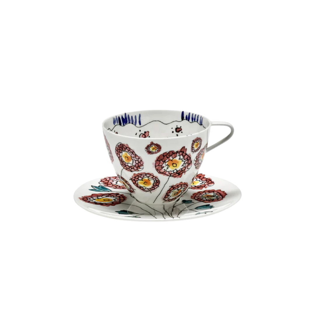 Anemone Milk Cappuccino Cup & Saucer