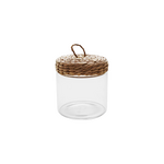 Glass Jar with Woven Grass Lid