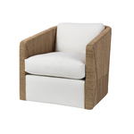 Carmine Swivel Lounge Chair in Natural