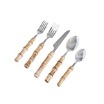 Set of Bamboo Stainless Flatware