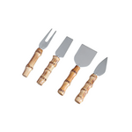 Bamboo Stainless Cheese Serving Set