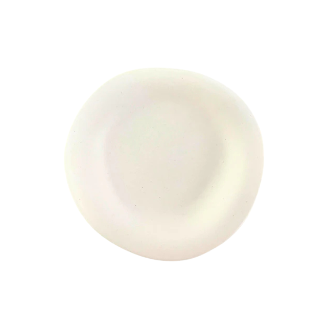 Matte White Round Dinner Plate