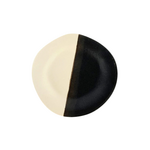 Charcoal & Matte White Round Side Plate