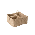 NEEPA HUT Handwoven Natural Utensil Caddy