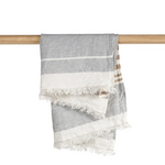 The Belgian Guest Towel in Ash Stripe