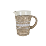 Be Home Seagrass White Stripe Pitcher