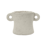 Large Beige Paper Mache Pot