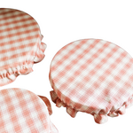 Millstream Home 8" Reversible Reusable Bowl Cover in Blush Gingham