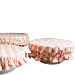 Millstream Home 12" Reversible Reusable Bowl Cover in Blush Gingham