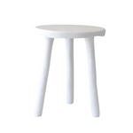 White Sculpt Occasional Side Table
