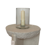 Henry Dean Medium Clear Tournom Hurricane with Candle