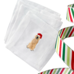 Lettermade Santa Golden Retriever Cocktail Napkins (Set Of 4)