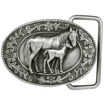 WEX Belt Buckle - Small Mare and Foal