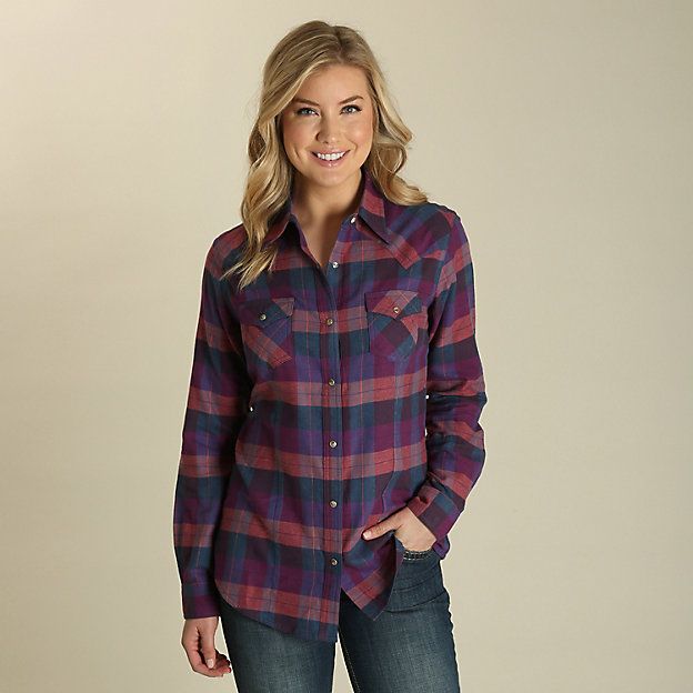 Women's Wrangler Unbrushed Flannel 