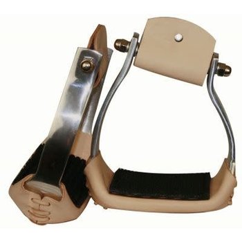 Showman Aluminum Angled Western Stirrups