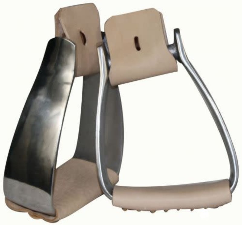 Showman Lightweight Angled Aluminum Roper Stirrups