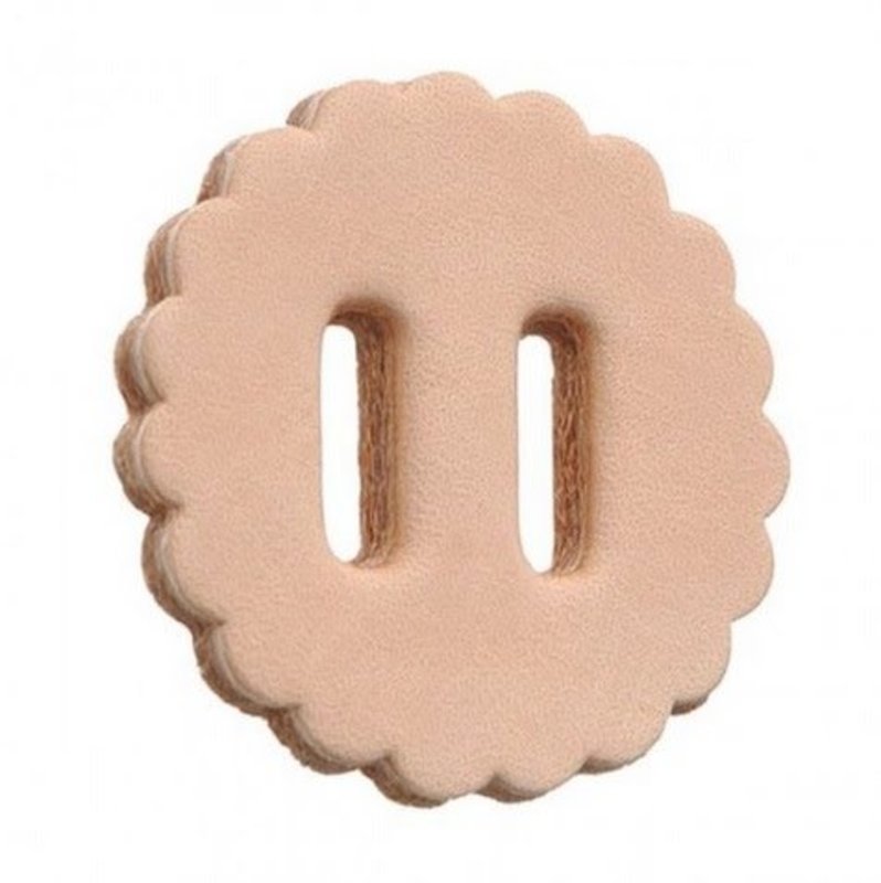Tough-1 Slotted Leather Rosettes - 1.5" Natural