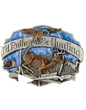 WEX Belt Buckle - I'd Rather be Hunting